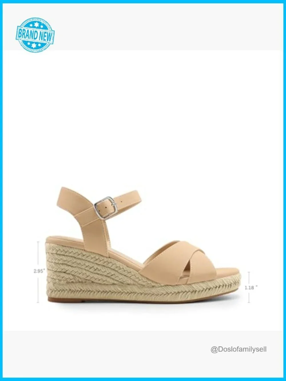 Espadrille Wedge Sandals High Heeled Platform Summer Dressy Casual Ankle Strap